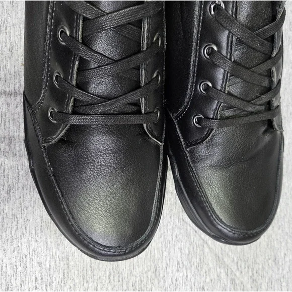 Tempur-Pedic Mens Shaine Leather Sneaker Shoe TP6068 Black Casual Walking 14M